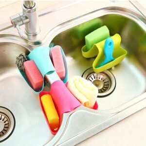 Kitchen Organizer Sink Caddy Red Rose Storage Sponge Holder Clean Tidy Home Dishwashing Accessory Modern Durable Efficient - Image 2