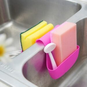 Kitchen Organizer Sink Caddy Red Rose Storage Sponge Holder Clean Tidy Home Dishwashing Accessory Modern Durable Efficient - Image 4