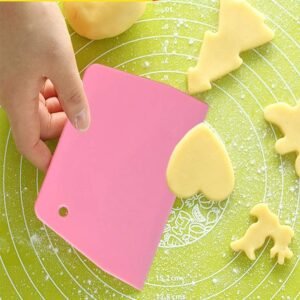 Baking Pastry Spatula Dough Scraper Pink Medium Cake Utensil Kitchen Accessory Nonstick Plastic Food Prep Cooking Gadget - Image 2