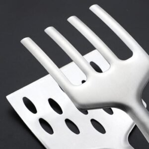 BBQ Grill Tongs Stainless Steel Spatula Fork Food Flipper Tool – Fork&Flip - Image 3