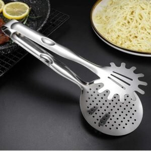 Pasta Serving Tongs Stainless Steel Drainer Spoon Strainer Kitchen – DrainMate - Image 4