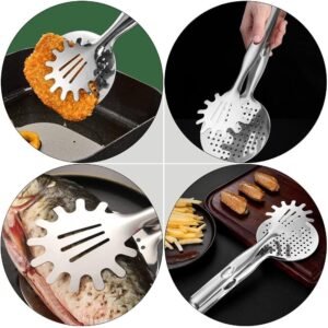 Pasta Serving Tongs Stainless Steel Drainer Spoon Strainer Kitchen – DrainMate - Image 5