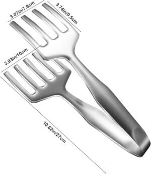 Meat Serving Tongs Stainless Steel BBQ Fork Buffet Food Server – DoubleFork - Image 2