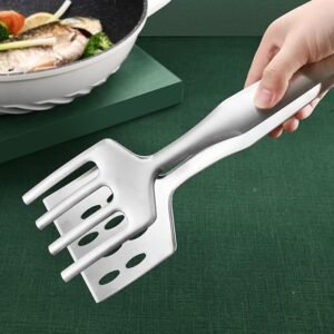 BBQ Grill Tongs Stainless Steel Spatula Fork Food Flipper Tool – Fork&Flip - Image 6