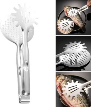 Pasta Serving Tongs Stainless Steel Drainer Spoon Strainer Kitchen – DrainMate - Image 7