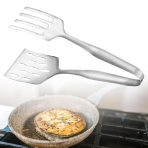 BBQ Grill Tongs Stainless Steel Spatula Fork Food Flipper Tool – Fork&Flip - Image 11
