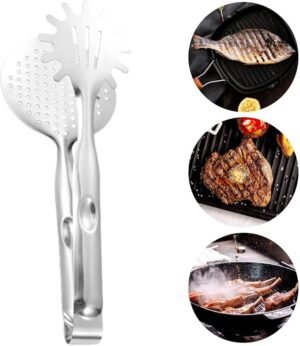 Pasta Serving Tongs Stainless Steel Drainer Spoon Strainer Kitchen – DrainMate - Image 8