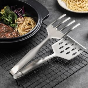 BBQ Grill Tongs Stainless Steel Spatula Fork Food Flipper Tool – Fork&Flip - Image 14