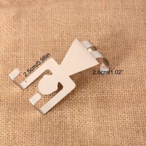 Kitchen Organizer Over Door Hooks Stainless Steel Drawer Hanger Human Shape 2 Pack Durable Space Saver Modern - Image 3